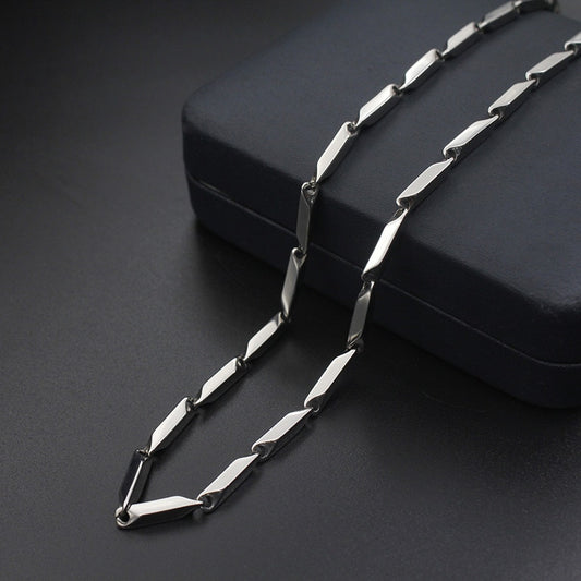 Titanium Steel Necklace Melon Chain Stainless Steel Chain Men And Women Necklace