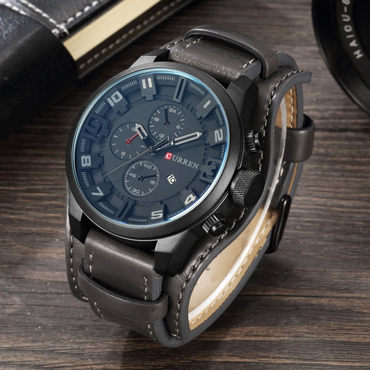 Curren Men Watches Man Clock Brand Luxury Army Military Steampunk Sports Male Quartz-Watch