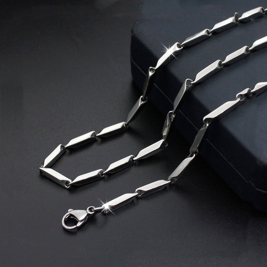 Titanium Steel Necklace Melon Chain Stainless Steel Chain Men And Women Necklace