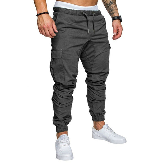 Autumn Men Pants Hip Hop Harem Joggers Pants New Male Trousers Mens Joggers Solid Multi-pocket Pants Sweatpants