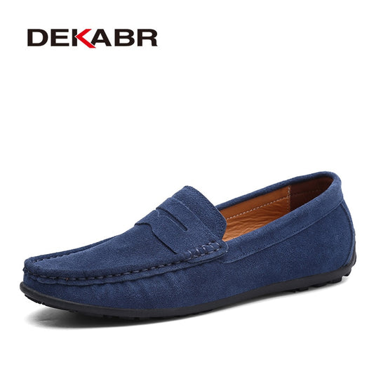 Moccasins Men Loafers High Quality Genuine Leather Shoes Men Flats Lightweight Driving Shoes