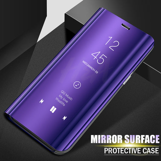 Luxury Smart Mirror Flip Phone Case For Samsung Galaxy S10E S10 S9 S8 Plus Cover  Cover
