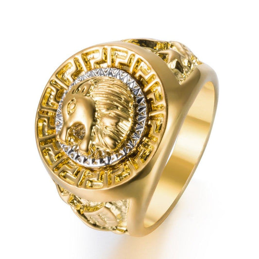 Lion Ring Championship Rings Men Gold Color Rings Hip Hop Rings