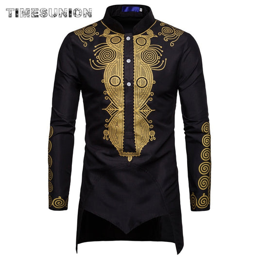Dashiki Shirt Men Fashion Africa Clothing Long Pullovers African Dress Clothes Hip Hop Robe Africaine Casual World Apparel