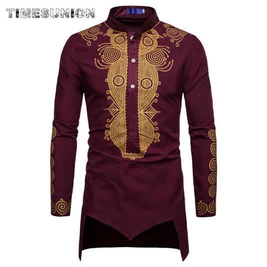 Dashiki Shirt Men Fashion Africa Clothing Long Pullovers African Dress Clothes Hip Hop Robe Africaine Casual World Apparel