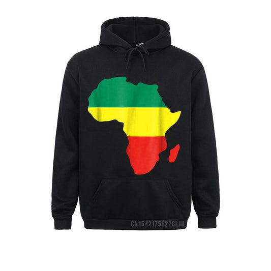 Africa Reggae Map Warm African Rasta Green Yellow Red Men Sweatshirts Europe Hoodies Long Sleeve Funny Hoods Women's